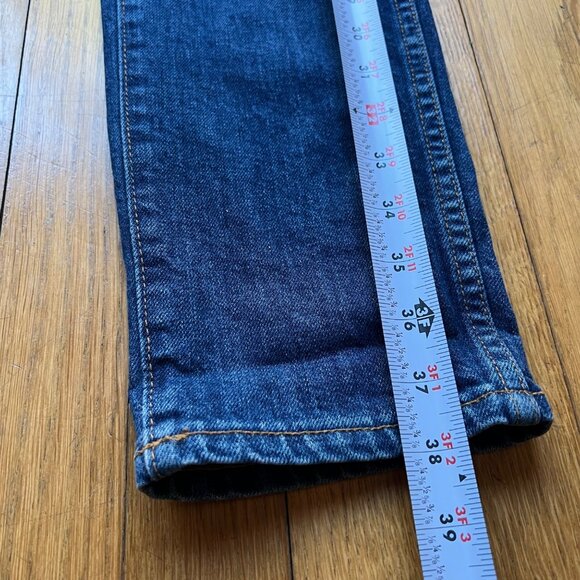 Re/Done Size 28 Blue Denim Double Needle High Waist Straight Leg ButtonFly Jeans - Picture 7 of 14